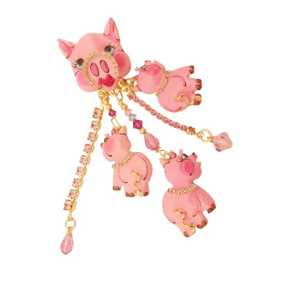 Lunch at the Ritz Earrings Couture This Little Piggy Whimsical Jewelry - Picture 3 of 7